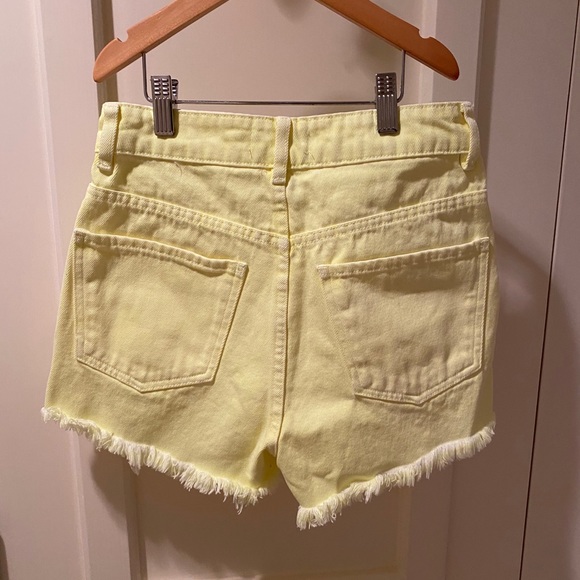 Neon yellow ZARA shorts - Picture 2 of 3